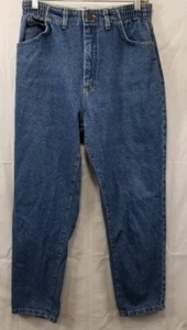 Vintage Riders Women's Jeans Size 12P High Rise Blue Denim Elastic Sides Waist - Picture 1 of 7