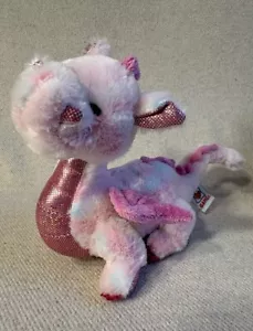 Ganz Webkinz Pink Whimsy Dragon HM156 Plush Stuffed Animal Toy No Code Tie-Dye - Picture 1 of 14