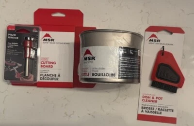 Hervidor de agua MSR Titan 0,85 L ultraligero titanio, tabla de cortar, encendedor piezoeléctrico+ Foto 1 de 4