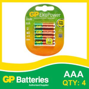 GP EkoPower NiMH AAA Battery card of 4 [MP3, CAMERAS GAMES CONSOLES + OTHERS]