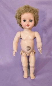 21" HARD PLASTIC SUSAN STROLLER DOLL by EEGEE 1950s to DRESS - Picture 1 of 3
