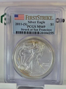 +2011-S FirstStrike  $1 Morgan Silver Dollar Eagle PCGS MS69 - #490 - Picture 1 of 2