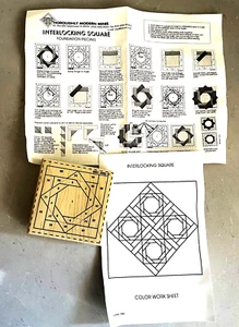 INTERLOCKING SQUARE Stamp BLOCK Thoroughly Modern Minis Quilting Sewing Pattern - Picture 1 of 7