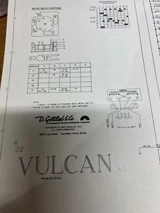 Gottlieb: Vulcan - Schema NOS - Foto 1 di 1