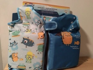 SwimWays Chaleco de Natación Paso 2 = Blue Monster Minions = Edades 2-4 Nuevo - Imagen 1 de 2