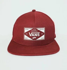 Vans Maroon and White Ball Cap Adjustable - Picture 1 of 6