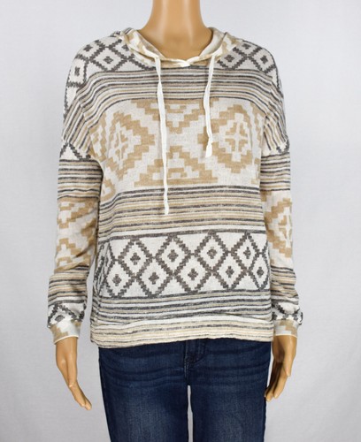 OFF WHITE Felpa con cappuccio Hooked Up by IOT donna junior beige crema taglia S