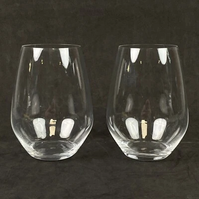 Juego de 2 vasos Tiffany & Co Riedel de cristal blanco sin tallo 13 oz Foto 1 de 4