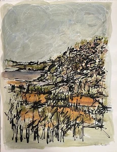 Yanni Posnakoff, "Village", giclée print, signed - Picture 1 of 2