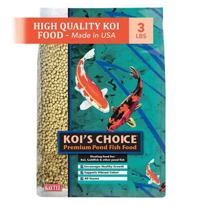 Kaytee Koi's Choice Pond Fish Food Floating Pellets, 3 lb Bag - Picture 1 of 10