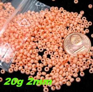 Glasperlen Rocailles Stickperlen  orange opak  2mm  20g - Bild 1 von 1