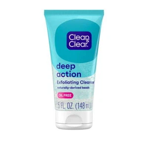 Clean & Clear Deep Action Exfoliating Facial Scrub Non-Comedogenic 5 Oz 6 Pack - Picture 1 of 3