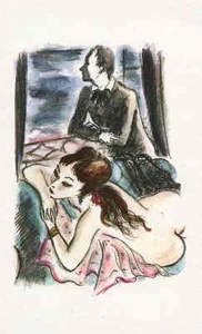 ACTO FEMENINO EN VENTANA - André DIGNIMONT 1961 REMANENTE DE LAS FLORES DEL MAL - Imagen 1 de 1