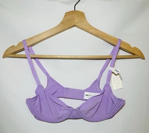 AERIE SMOOTHEZ Sheer Unlined Underwired Lilac Purple Full Coverage Bra 32B NWT - Picture 1 of 5