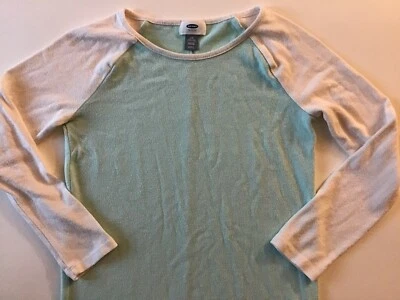 Girls Old Navy Size Large 10-12 Lightweight Sweater Aqua White - Image 1 of 4