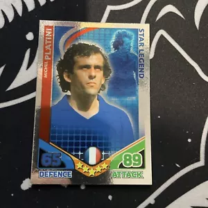 Match Attax World Cup 2010 Football Card - Michel Platini France Star Legend - Picture 1 of 2