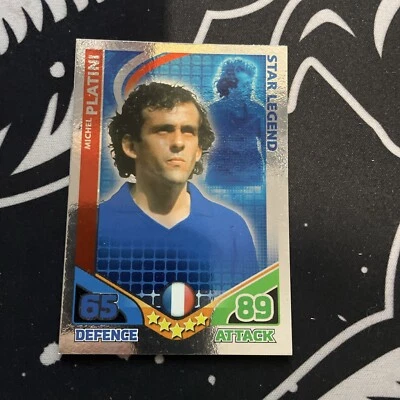 Match Attax World Cup 2010 Football Card - Michel Platini France Star Legend - Image 1 of 2