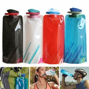 4x700ml Flexibel Faltbar Sportflasche Wasserflasche Getränkeflasche Trinkflasche - Bild 1 von 6