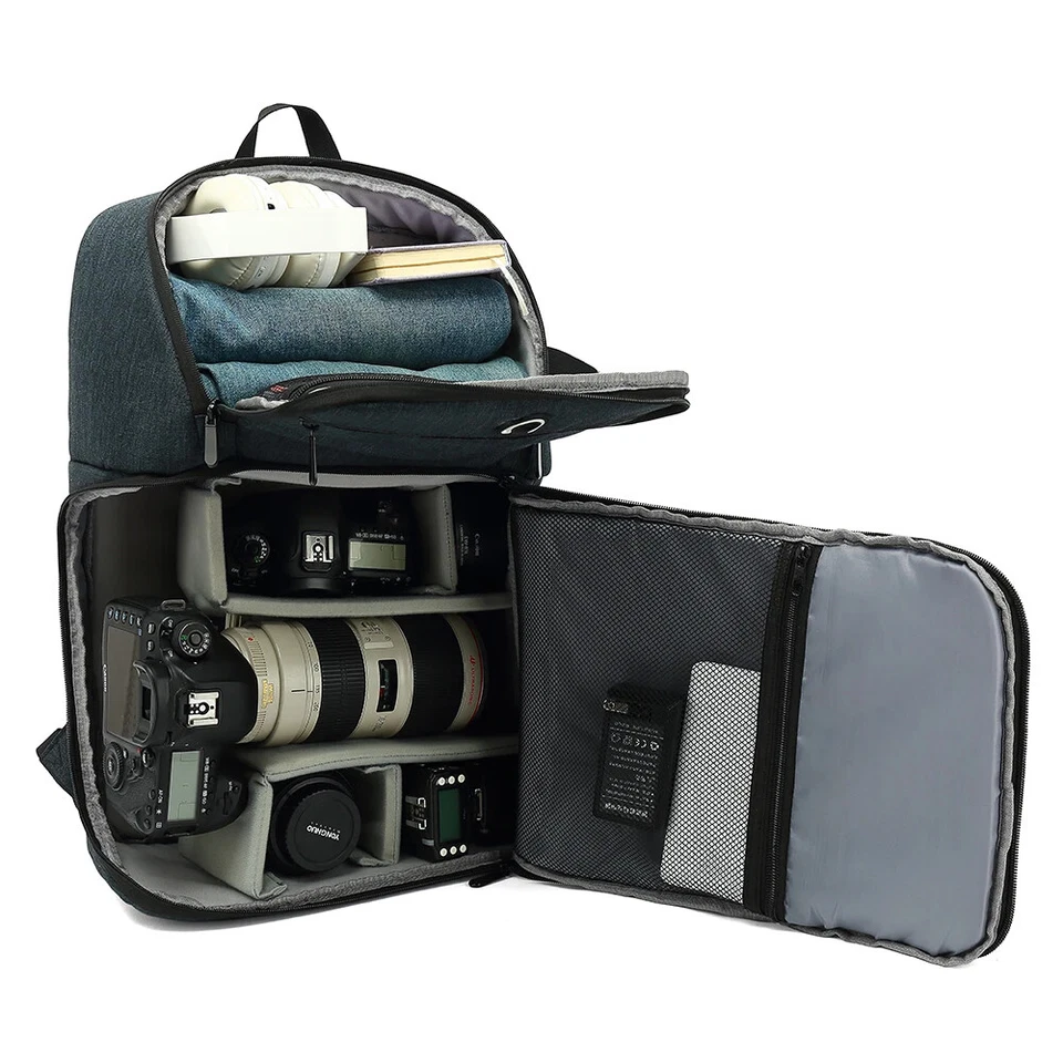 Camera Backpack Nylong Large Capacity Waterproof Outdoor with padded dividers - Image 1 of 4