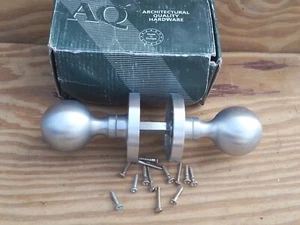 Vintage Style Retro Brushed Metal Door Handles Pack Ex Shop Stock Unused  - Picture 1 of 6