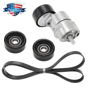 Serpentine Belt & Tensioner & Idler Pulley Kit Fit for 2011 Kia Sorento 2.4L - Picture 1 of 9