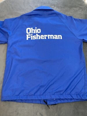 Chaqueta cortavientos vintage Ohio Fisherman azul para hombre mediana marca MVP Foto 1 de 4