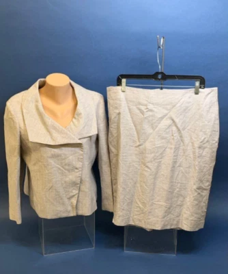 Traje Falda Ann Taylor Gris Claro - Talla 12 (Superior), 14 (Inferior) Nuevo con Etiquetas Foto 1 de 4