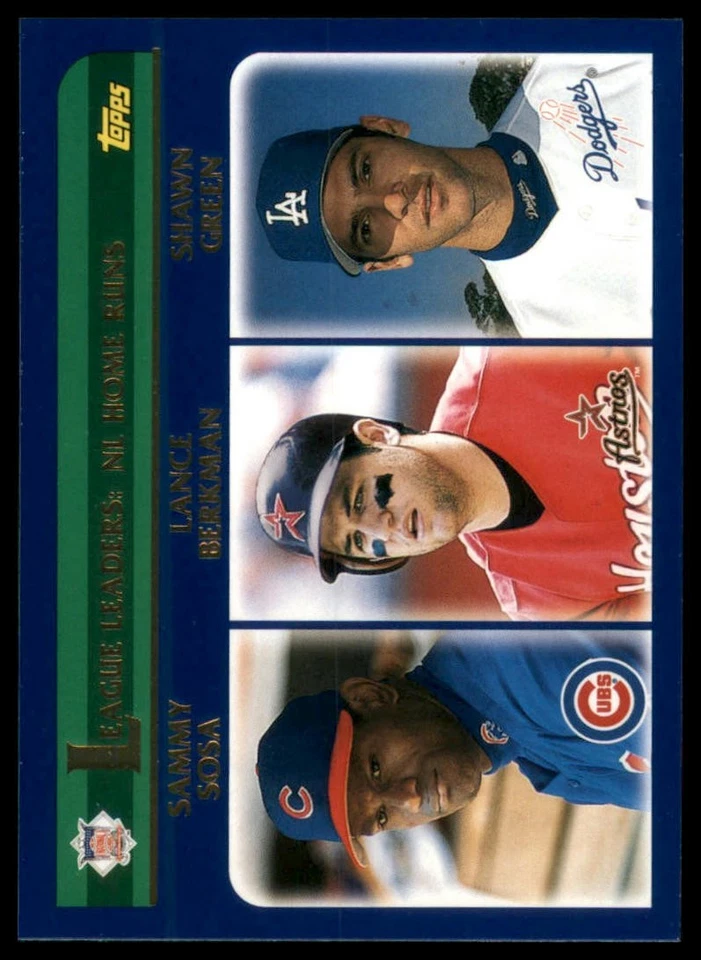 2003 Topps #345 National League Home Run Leaders Baseball - Image 1 of 2