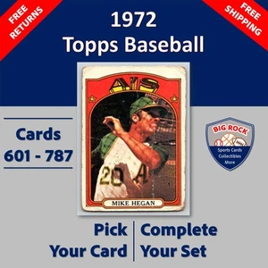 1972 Topps Baseball Cards #601 - 787 | You Pick | Complete Your Set - Picture 1 of 35