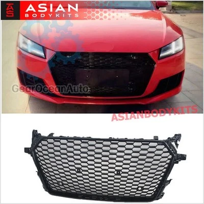 for AUDI TT Mk3 FV/8S TTRS style FRONT GRILLE Honeycomb Mesh full black 15-2017 - Image 1 of 3