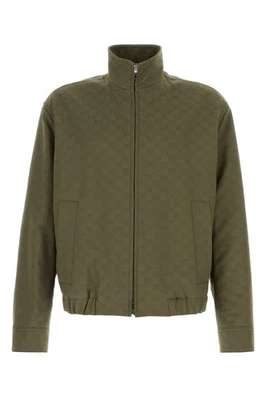 Chaqueta Bomber GUCCI GG Tela Verde Oliva Nueva y Auténtica Foto 1 de 3
