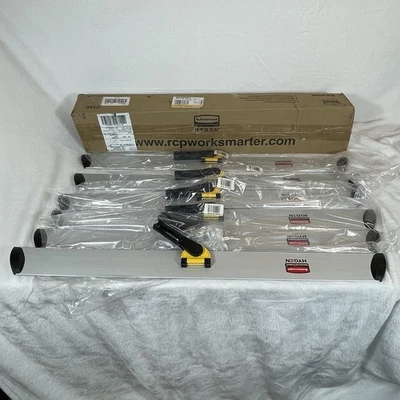 Lote de 6 Rubbermaid HYGEN Q580 36" Aluminio Conexión Rápida Polvo Fregona Marco B2C Foto 1 de 4
