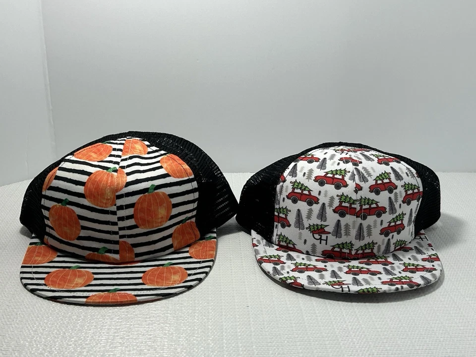 2 Sombreros George Sombrero Camionero Niño 2-3 años Árbol de Navidad Halloween Calabaza Foto 1 de 4