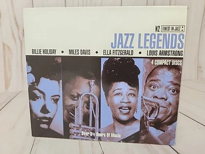 Jazz Legends 4-CD Box Set - Billie Holiday, Miles Davis, Ella Fitzgerald, Louis Foto 1 de 4