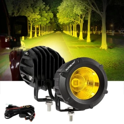 2Pcs LED Spotlight Driving Fog Headlight Work Light Lamp Pod For Motorcycle ATV - Image 1 of 4