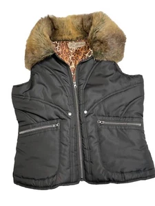 Vest with Faux Fur Collar by KC Collections Large BoxAE - Picture 1 of 7
