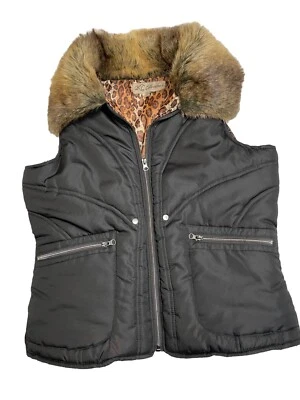 Vest with Faux Fur Collar by KC Collections Large BoxAE - Image 1 of 4