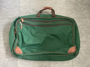 Vintage LL Bean Lederbesatz Kleidersack Gepäck Hunter Green Freeport Maine - Bild 1 von 3
