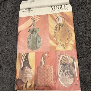 Vogue Sewing Pattern 7252 Beaded Bags 5 Styles 2001 Cut/uncut - Picture 1 of 8