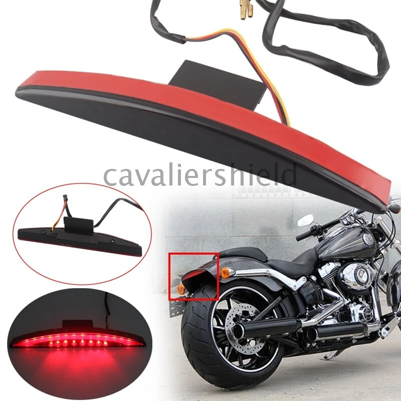 Lámpara de luz trasera de freno LED de lente negra para Harley Breakout CVO FXSBSE FXSB 2013-17 Foto 1 de 4