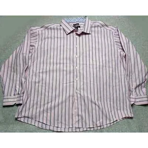 Pronto Uomo Big & Tall Non Iron 100% Cotton Long Sleeve Dress Shirt 4XL EUC - Picture 1 of 9