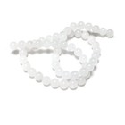 White Snow Quartz Beads Plain Round 8mm Strand Of 48+