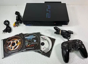 PlayStation 2 PS2 Fat Console Bundle SCPH-39001 Cont. 3 Games Tested - Works - Picture 1 of 17
