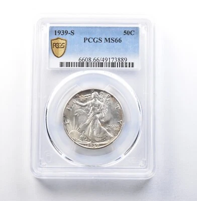 1939-S Walking Liberty Half Dollar MS66 PCGS *5955 - Image 1 of 3