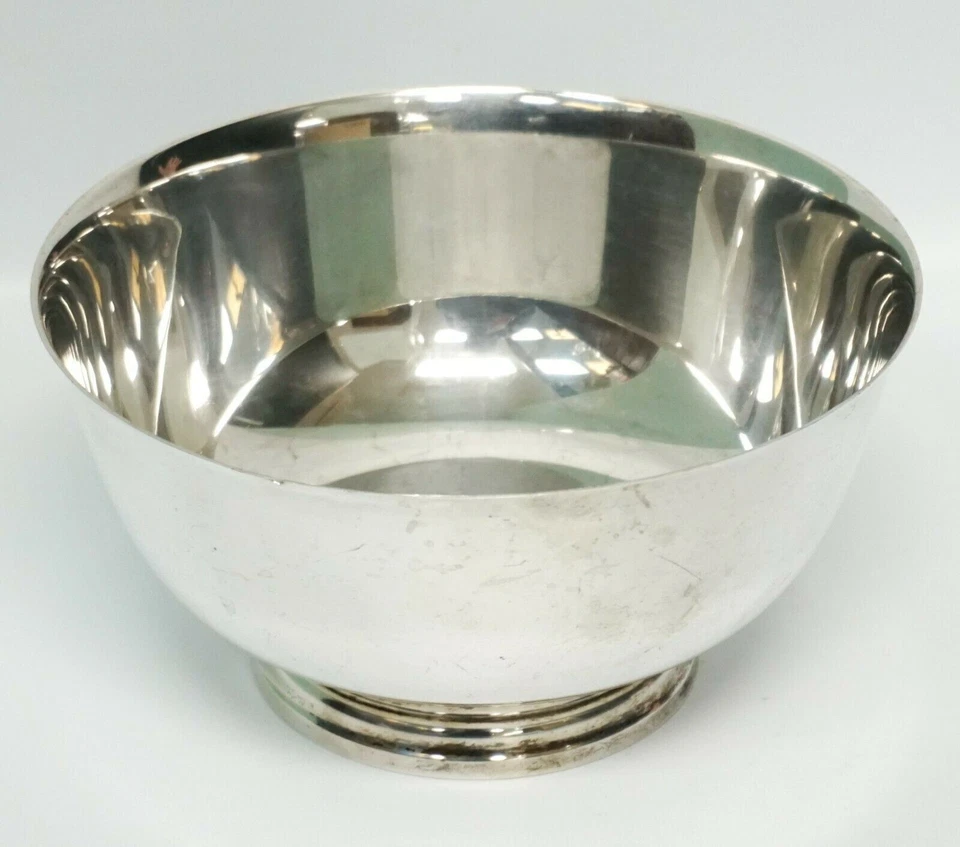 Cuenco de reproducción vintage Lunt 7-R de plata esterlina .925 Paul Revere circa 1768  Foto 1 de 3