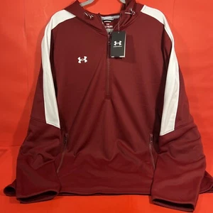 NEW Under Armour UA Men’s Sz XXL. Armour Fleece 1/4 Zip Hoodie RED 1376889 600 - Picture 1 of 6