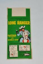 LONE RANGER Swell Bubble Gum TATTOO Wrapper unused 1960s paper wrapper