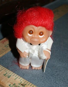 Norfin Troll Dam Puppe Mini Usher rote Haare 3 Zoll NEU 1985 schneller Versand  - Bild 1 von 3