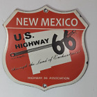 New Mexico Highway 66 Los Angeles to Chicago Travel Gas Oil Porcelain Sign