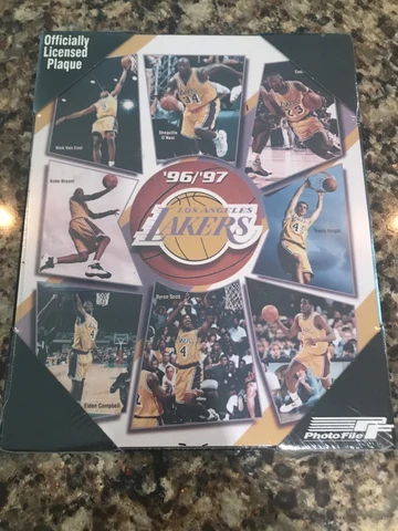 NBA Los Angeles Lakers Team Plaque 1996/1997 Kobe Bryant Shaq NIP Wall Hanging Cover